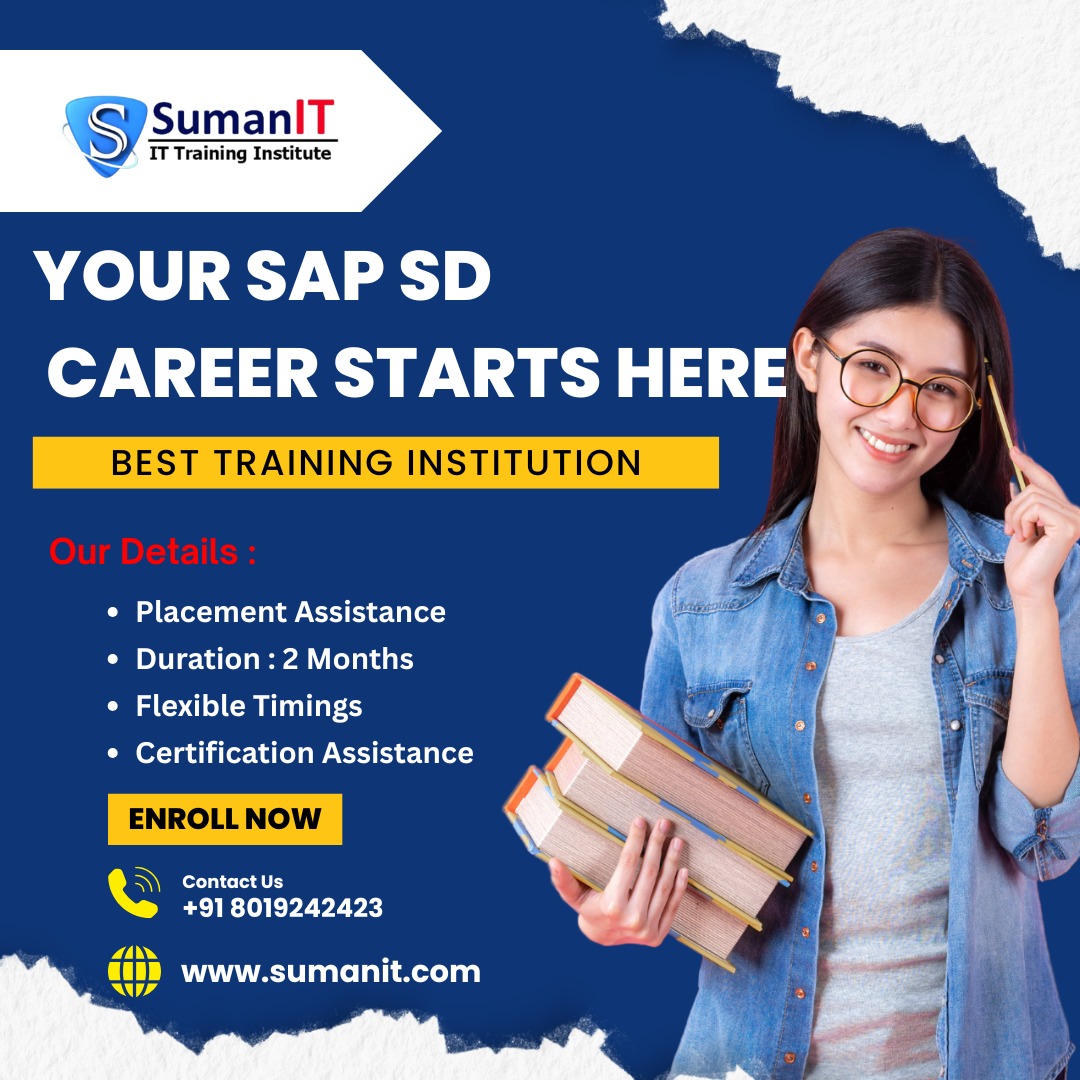 SAP SD training classroom session at Suman IT Hyderabad with students learning sales and distribution module