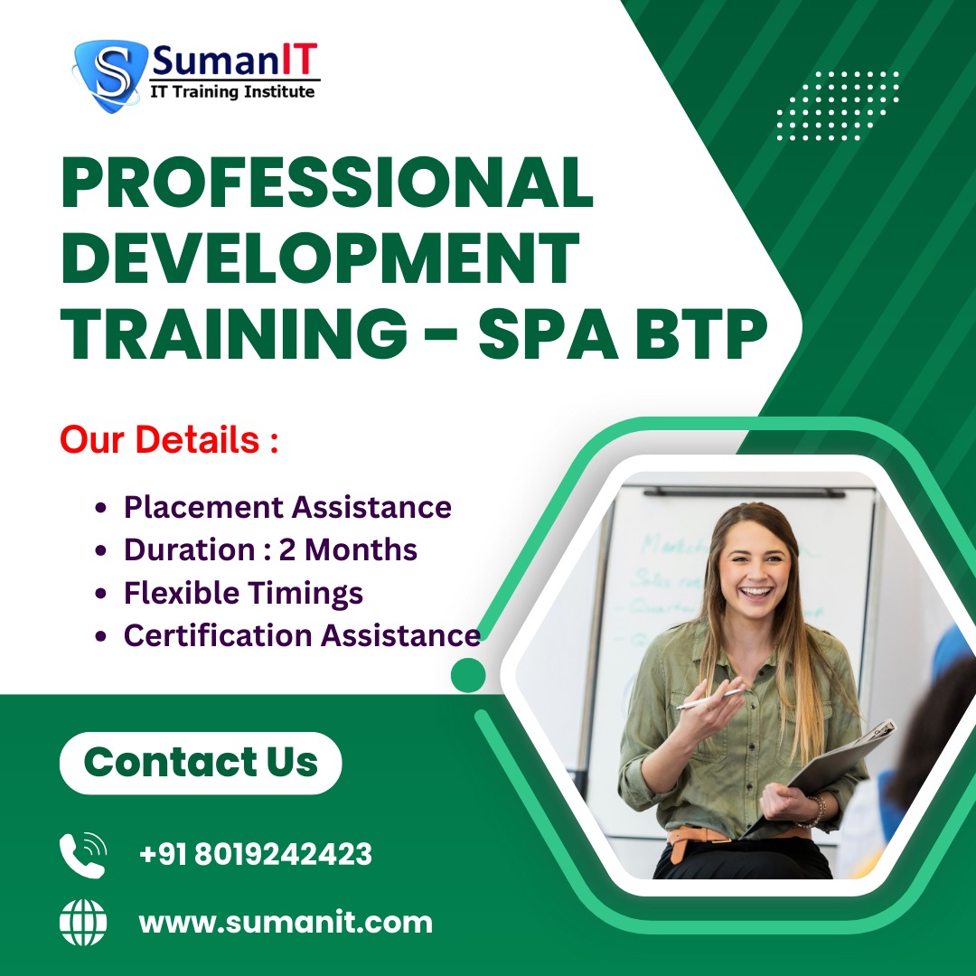 SAP BTP Training classroom session at Suman IT Hyderabad with students learning SAP Business Technology Platform cloud development